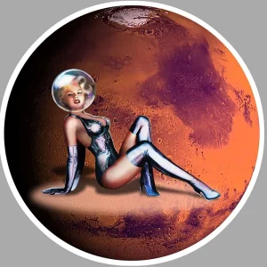 STICKER PINUP MARS - MD019 Couleur Course