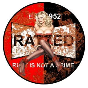 STICKER PINUP RATTED ROUILLE - RA098 Couleur Course