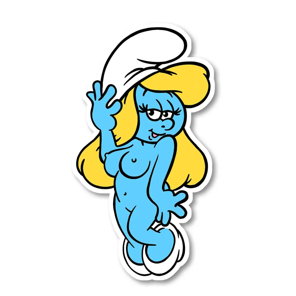 STICKER PINUP SCHTROUMPFETTE - SE020 Couleur Course