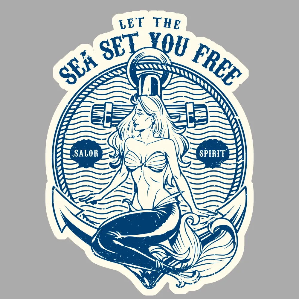 STICKER PINUP SIRENE - SD124 Couleur Course
