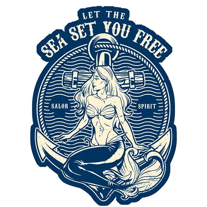 STICKER PINUP SIRENE - SD125 Couleur Course