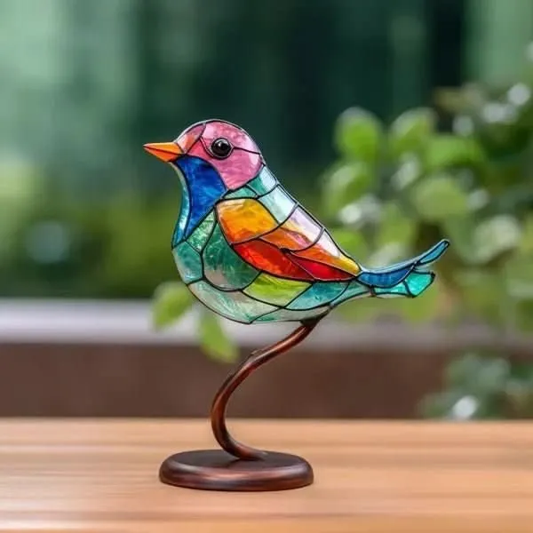 ACRÝAVIA – Statue d'oiseau colorée faite à la main en acrylique pour décoration intérieure 1 Cozey Maison