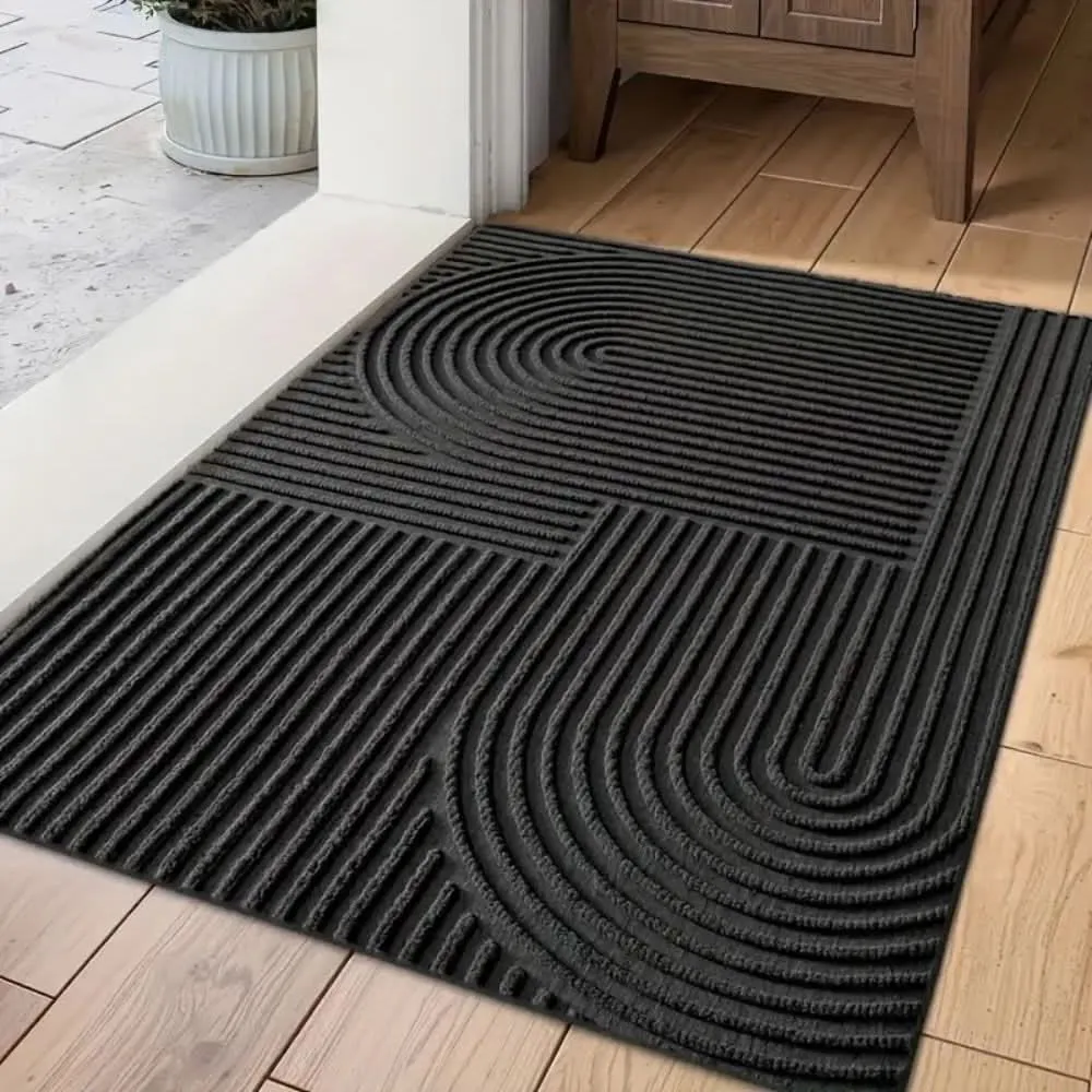 AQUARAY – Tapis absorbant et lavable avec motif de lignes fluides Cozey Maison