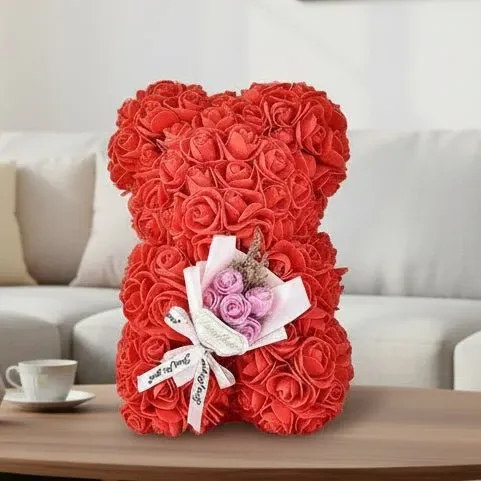 HEARTTED – Ours en mousse artificielle en forme de rose pour la Saint-Valentin et la décoration de style intérieur Cozey M...