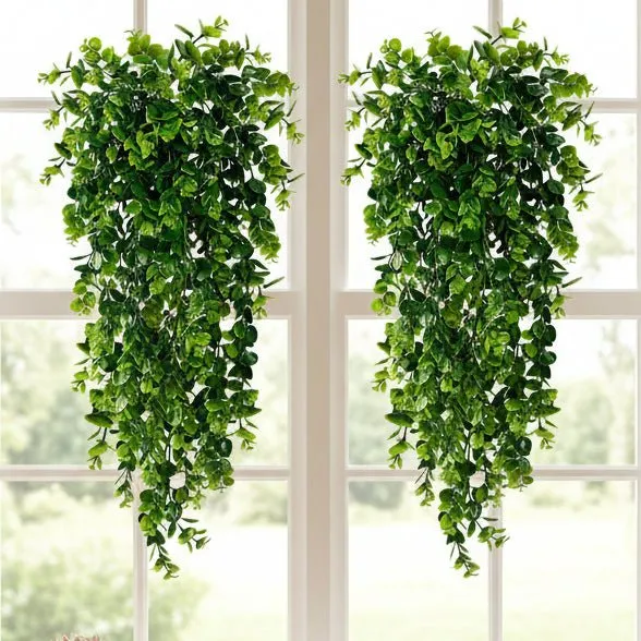 LEAFLINE – Plantes vertes suspendues artificielles d'eucalyptus résistantes aux UV pour décoration intérieure Cozey Maison