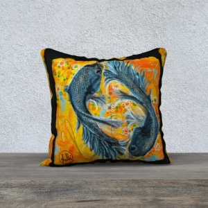 Housse de coussin 18x18 Profondeur Émotionnelle Création Ghallé