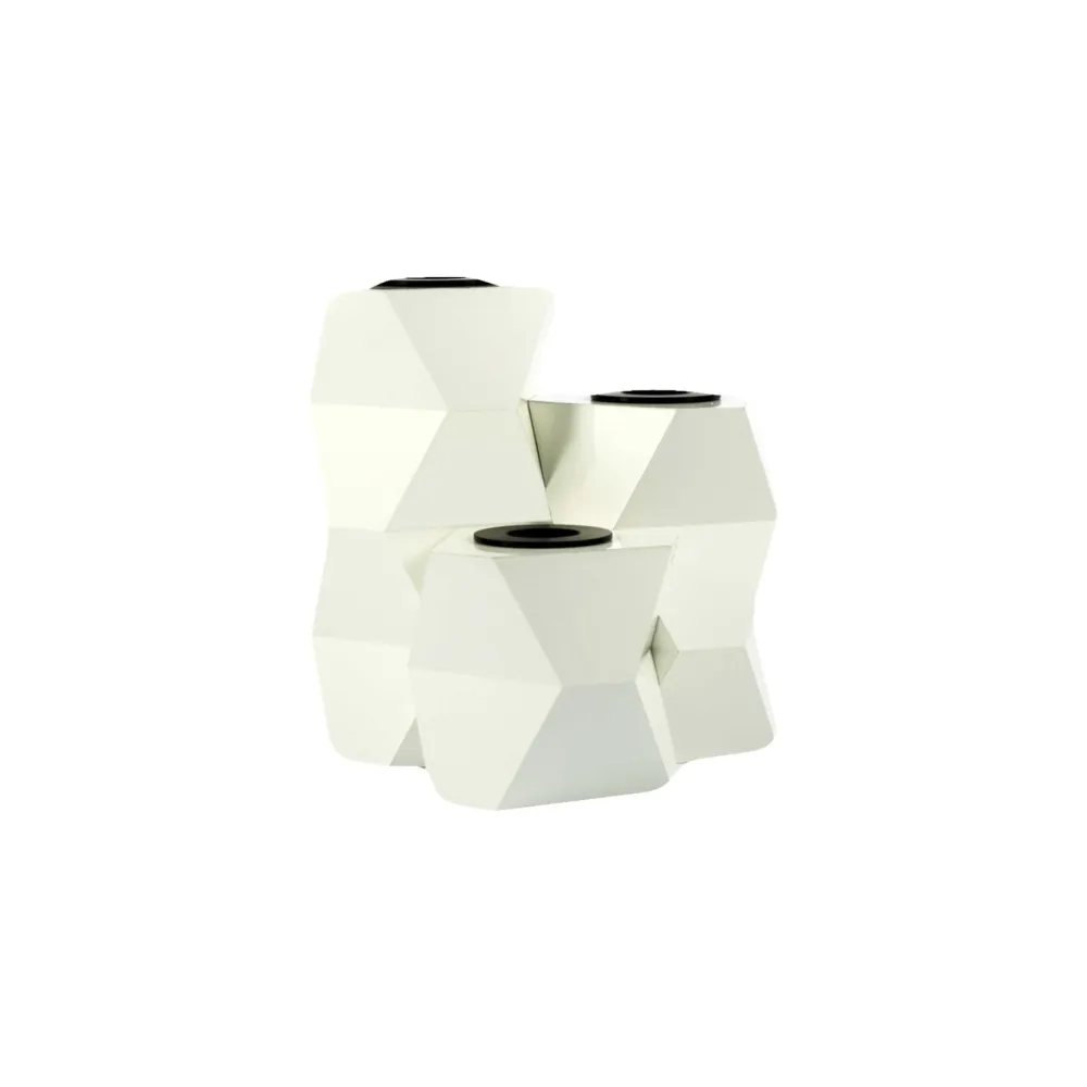 Ensemble de trois chandeliers en aluminium TRE GRAZIE par Luca Dalla Villa Cyrcus Design