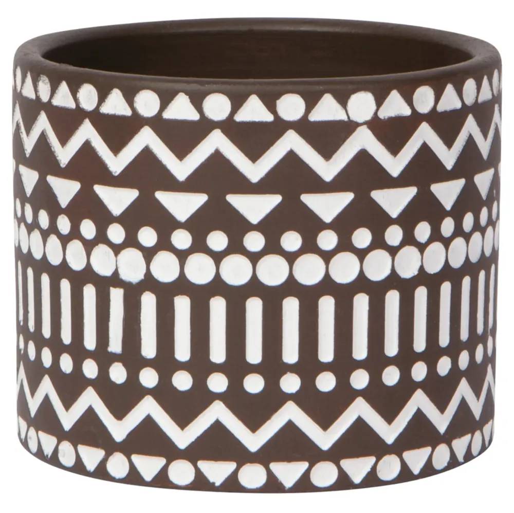 Pot Brun Motif Blanc Danica