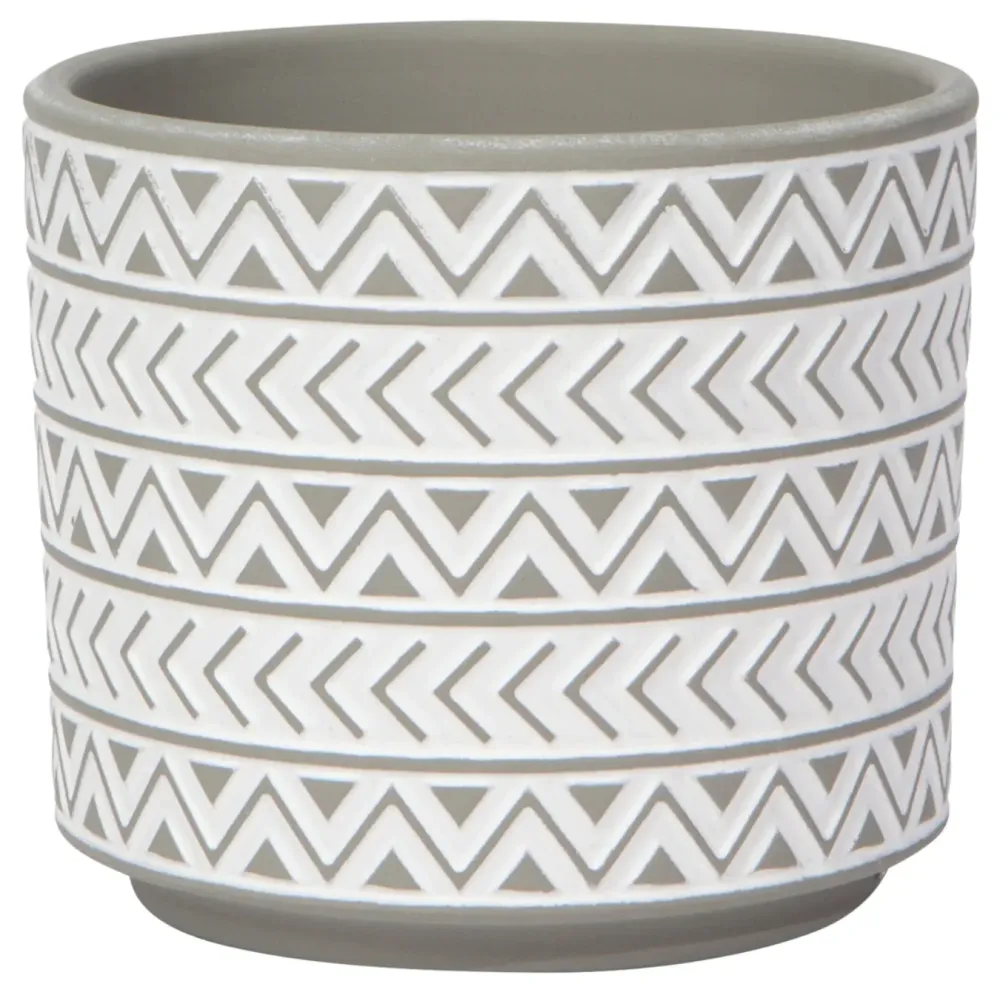 Pot Gris Motif Blanc Danica