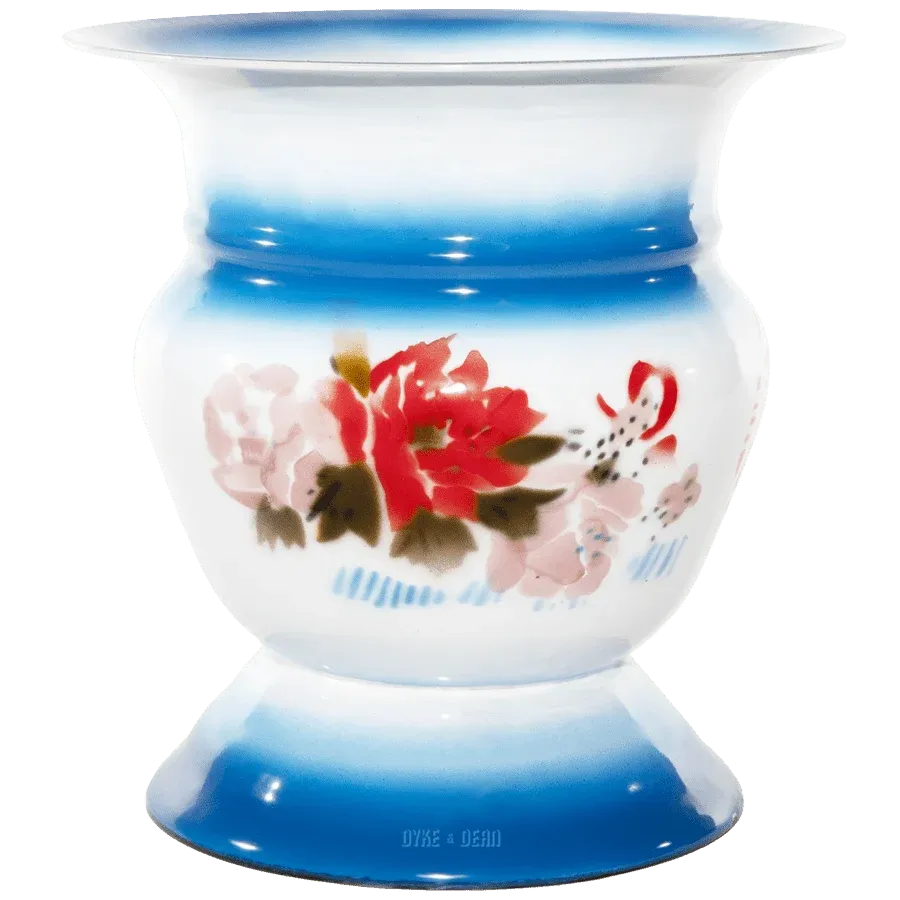 VASE FLEURS EN ÉMAIL BLOOM BLEU DYKE & DEAN