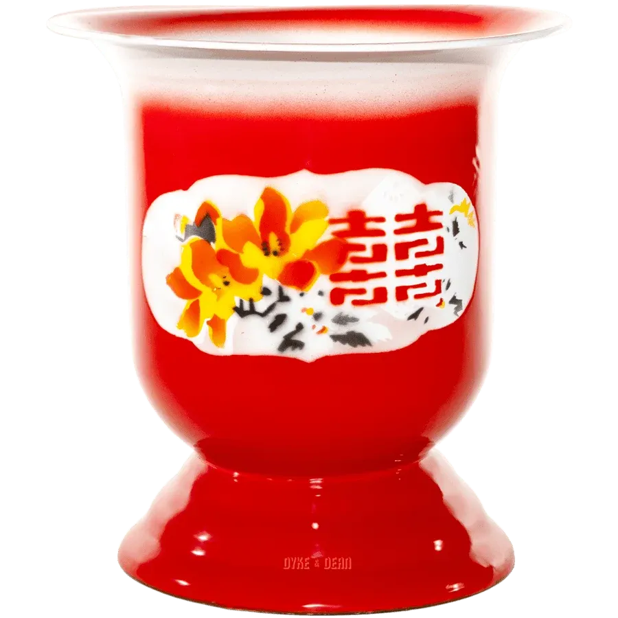 VASE FLEURS EN ÉMAIL BLOOM ROUGE DYKE & DEAN