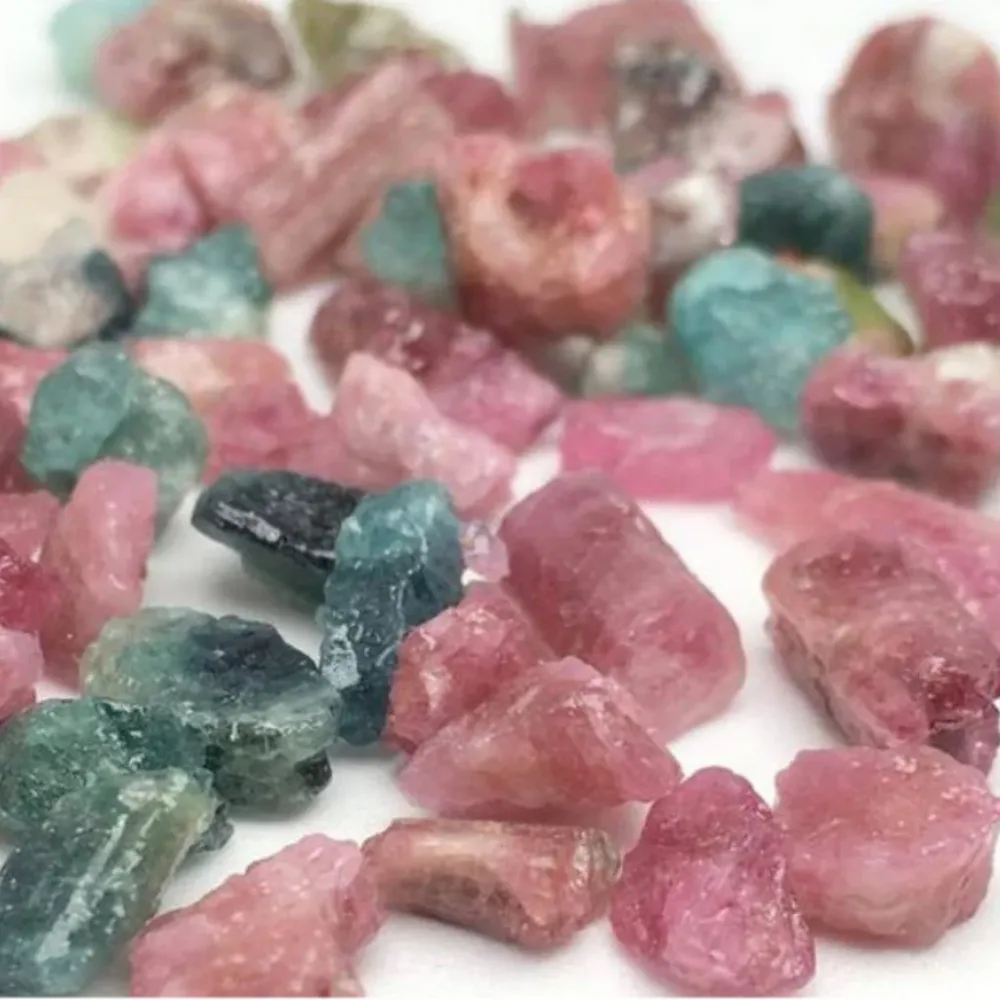 Chips tourmaline roses et vertes bruts 30g Eco Candle Project