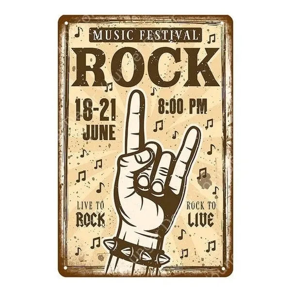 Affiche Poster Vintage Concert Rock Éternel Vintage