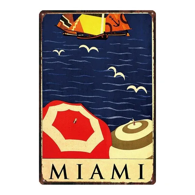 Miami Vintage Poster Éternel Vintage