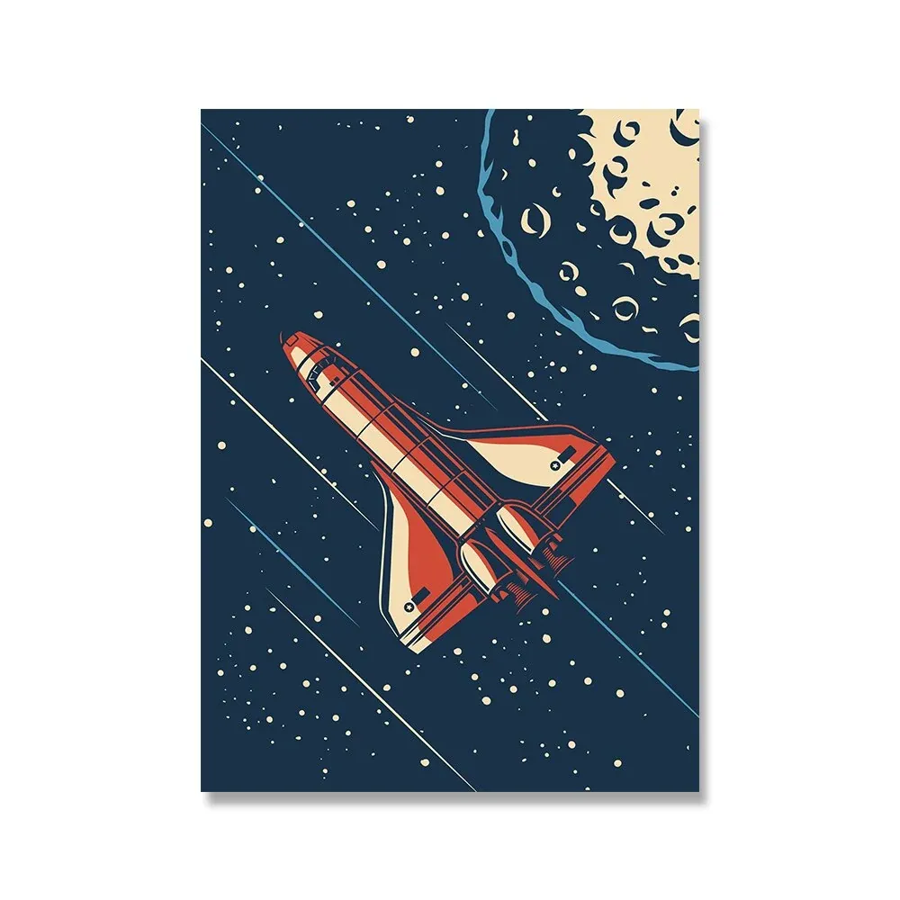 Poster Fusée Vintage Éternel Vintage