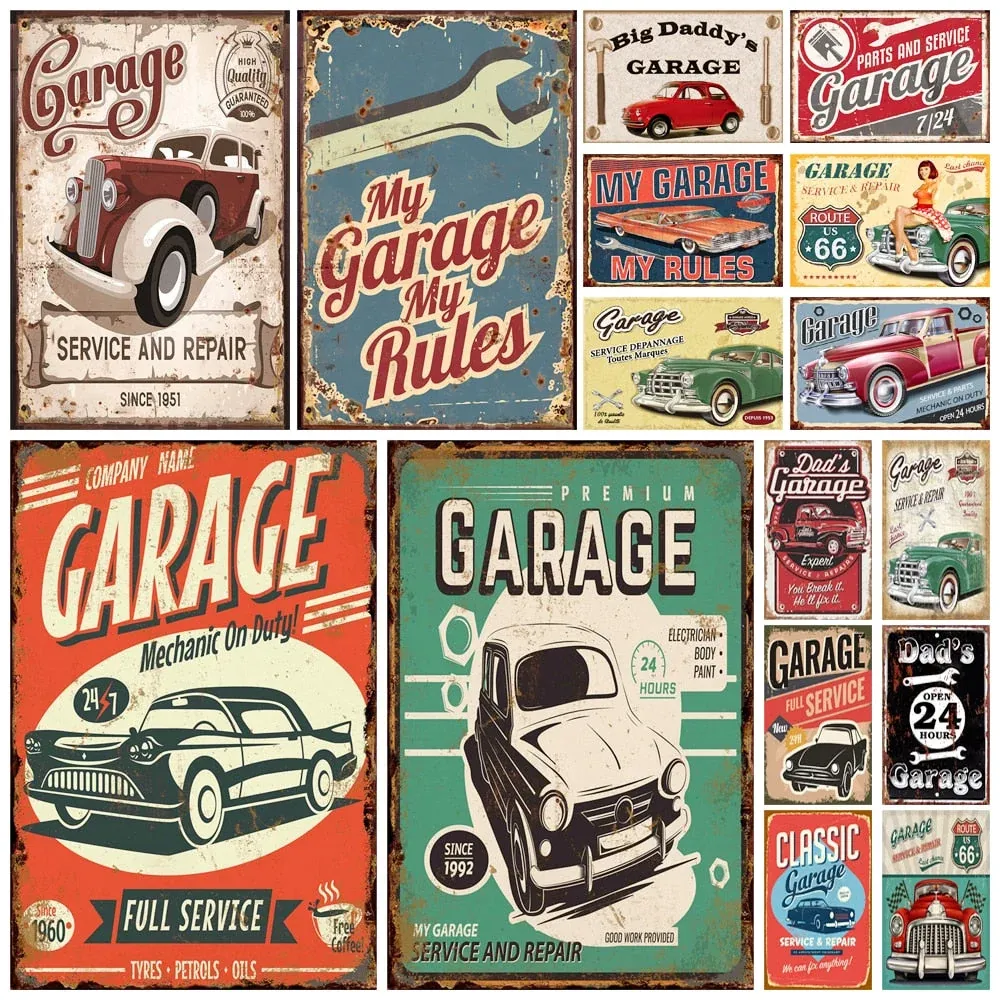 Poster Garage Vintage Éternel Vintage