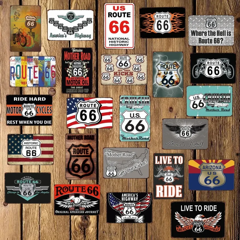 Poster Route Us Vintage Éternel Vintage