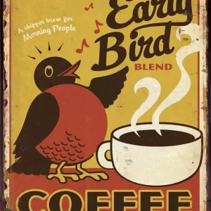 Poster Tasse À Café Vintage Éternel Vintage