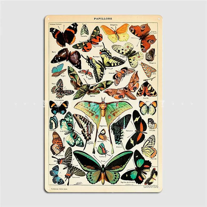 Poster Vintage Papillons Éternel Vintage