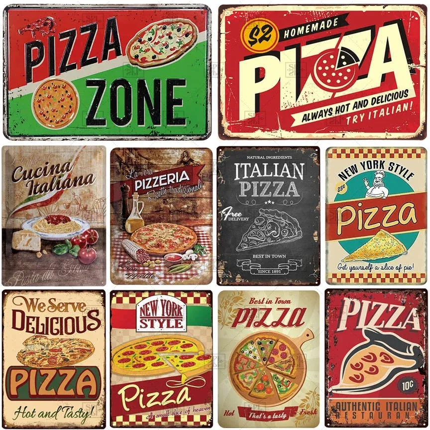 Poster Vintage Pizza Napoletana Éternel Vintage