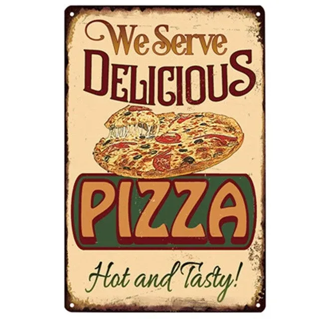 Poster Vintage Pizza Napoletana Éternel Vintage