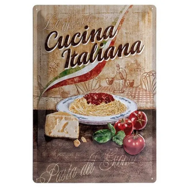 Poster Vintage Pizza Napoletana Éternel Vintage