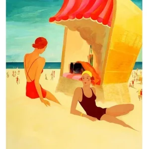 Poster Vintage Plage 50S Éternel Vintage