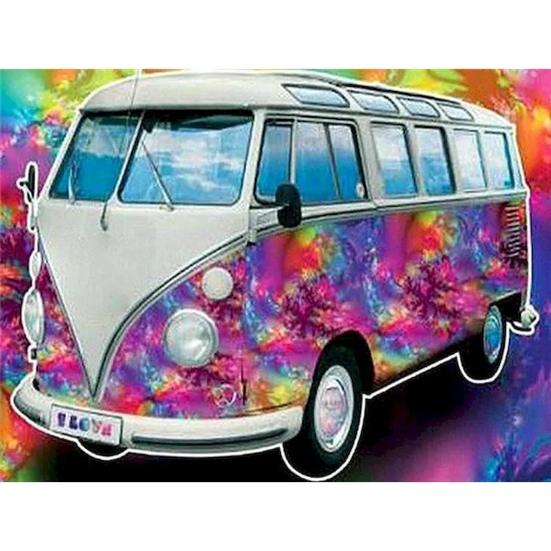 Tableau Camping Car Vintage Pop Art Éternel Vintage