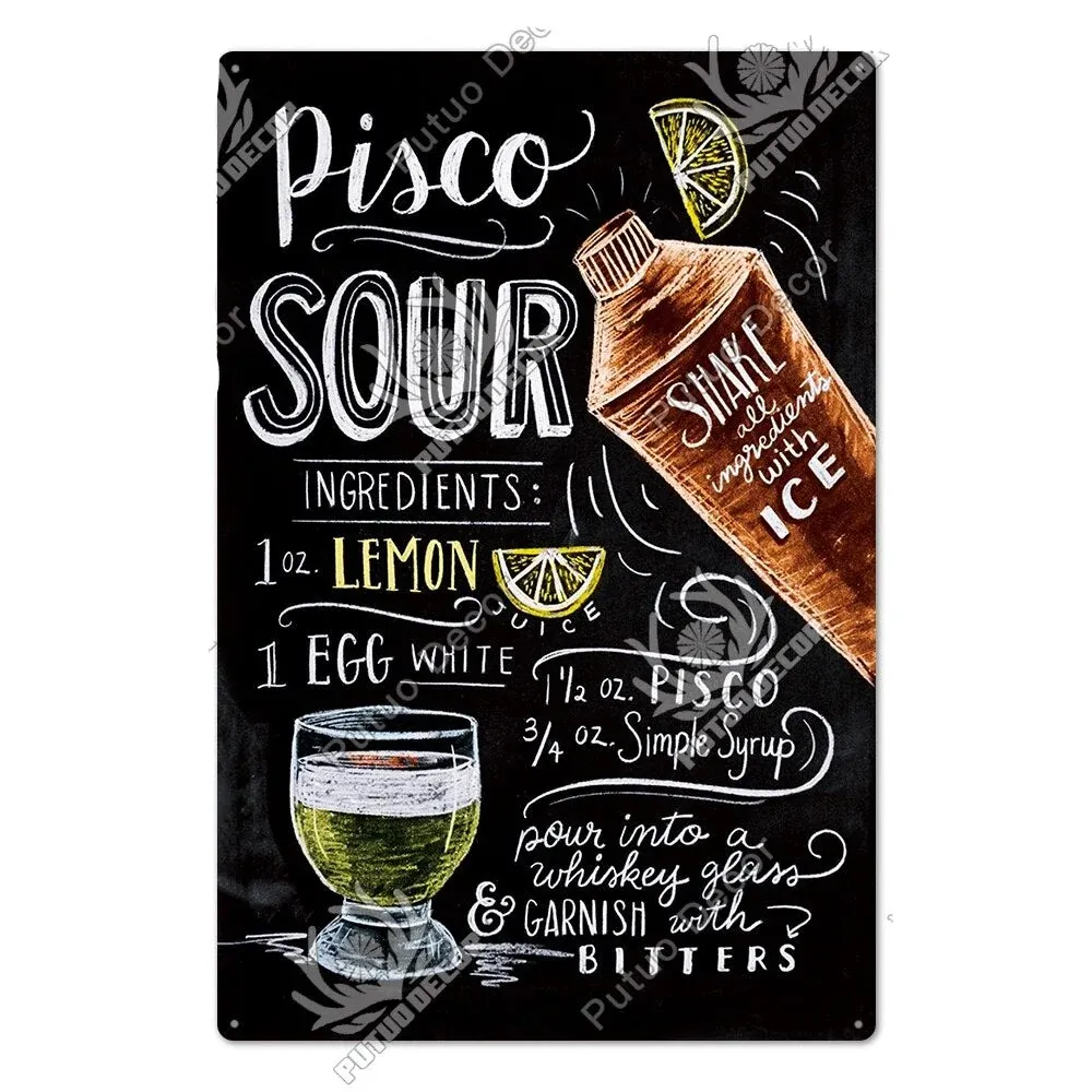 Tableau Deco Cocktail Vintage Éternel Vintage