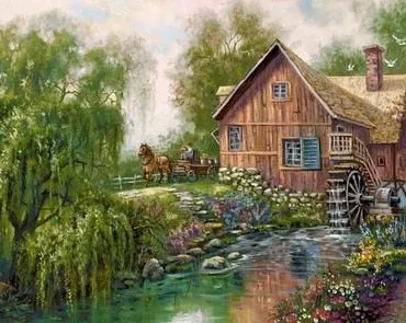 Tableau Peinture Ancien Vintage Éternel Vintage