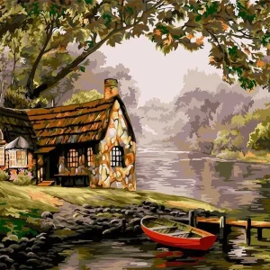 Tableau Vintage Campagne Romantique Éternel Vintage