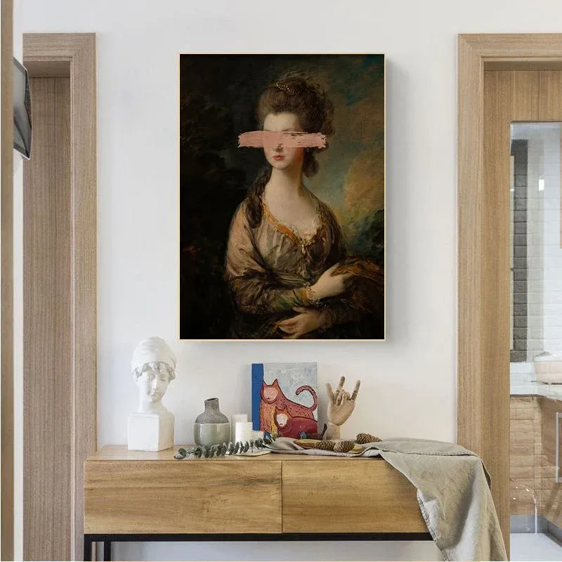 Tableau Vintage Visage De Femme Éternel Vintage