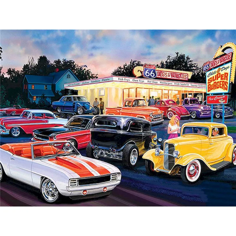Tableau Vintage Voiture Americaine Éternel Vintage