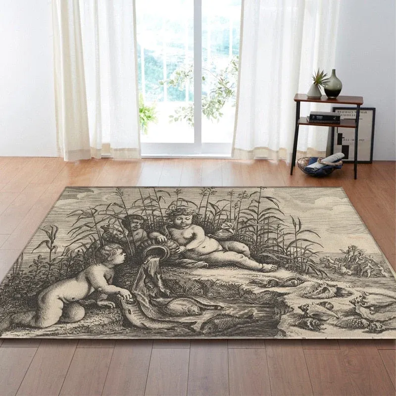 Tapis Art Vintage Rétro Éternel Vintage