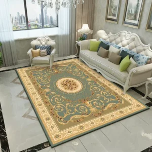 Tapis Jaune Vert Vintage Éternel Vintage