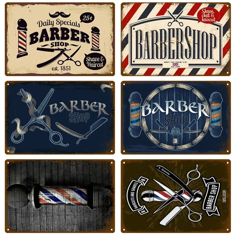 Vintage Barber Haircut Poster Éternel Vintage