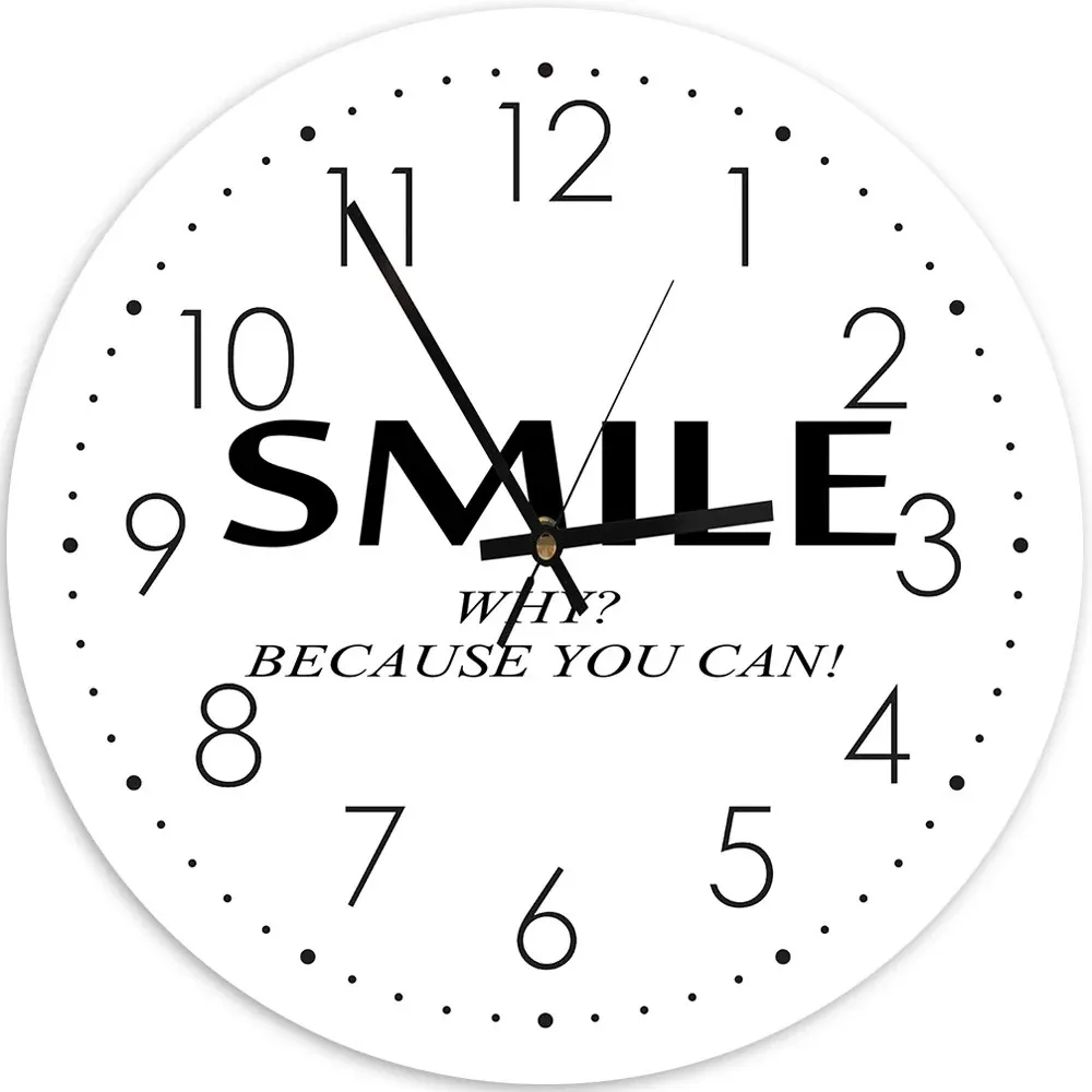 Horloge murale, sourire tout autour 40x40 Feeby