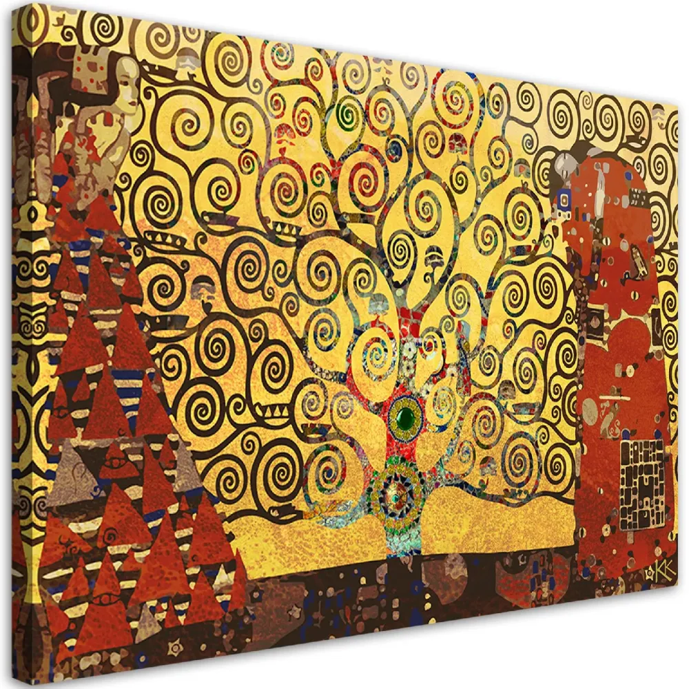Impression sur toile, Arbre de vie abstrait 60x40 Feeby
