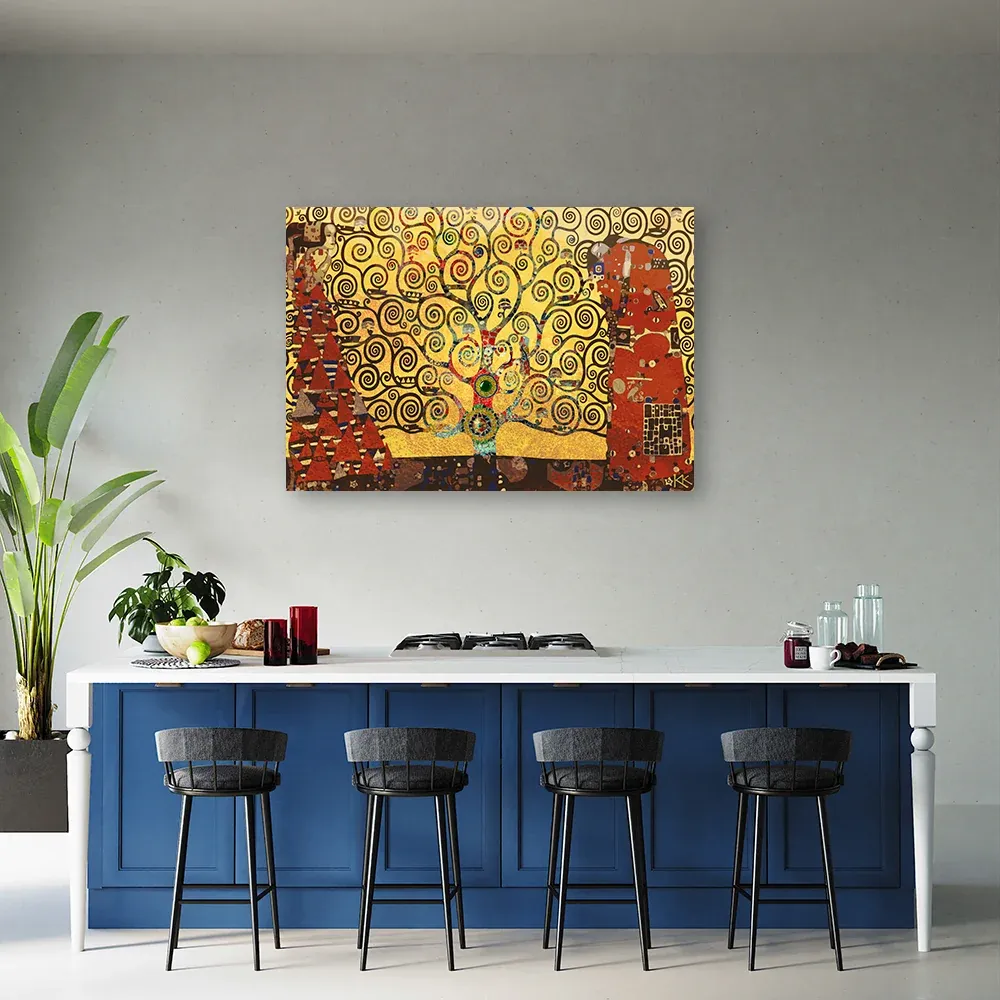 Impression sur toile, Arbre de vie abstrait 60x40 Feeby