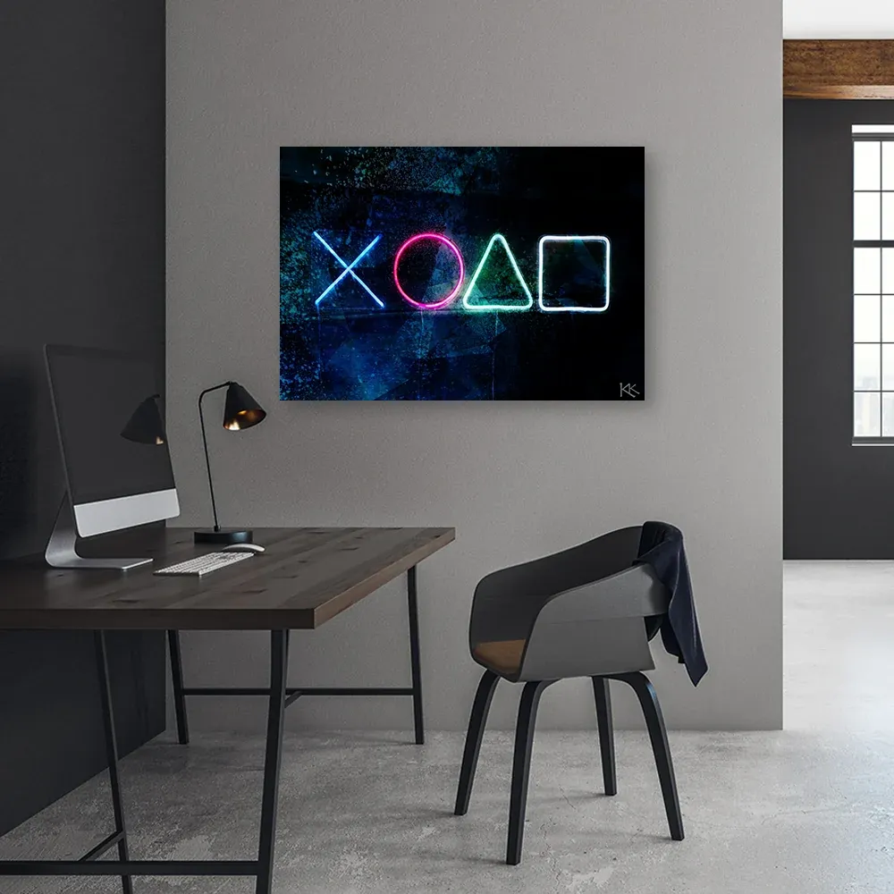 Impression sur toile, console de jeux 60x40 Feeby