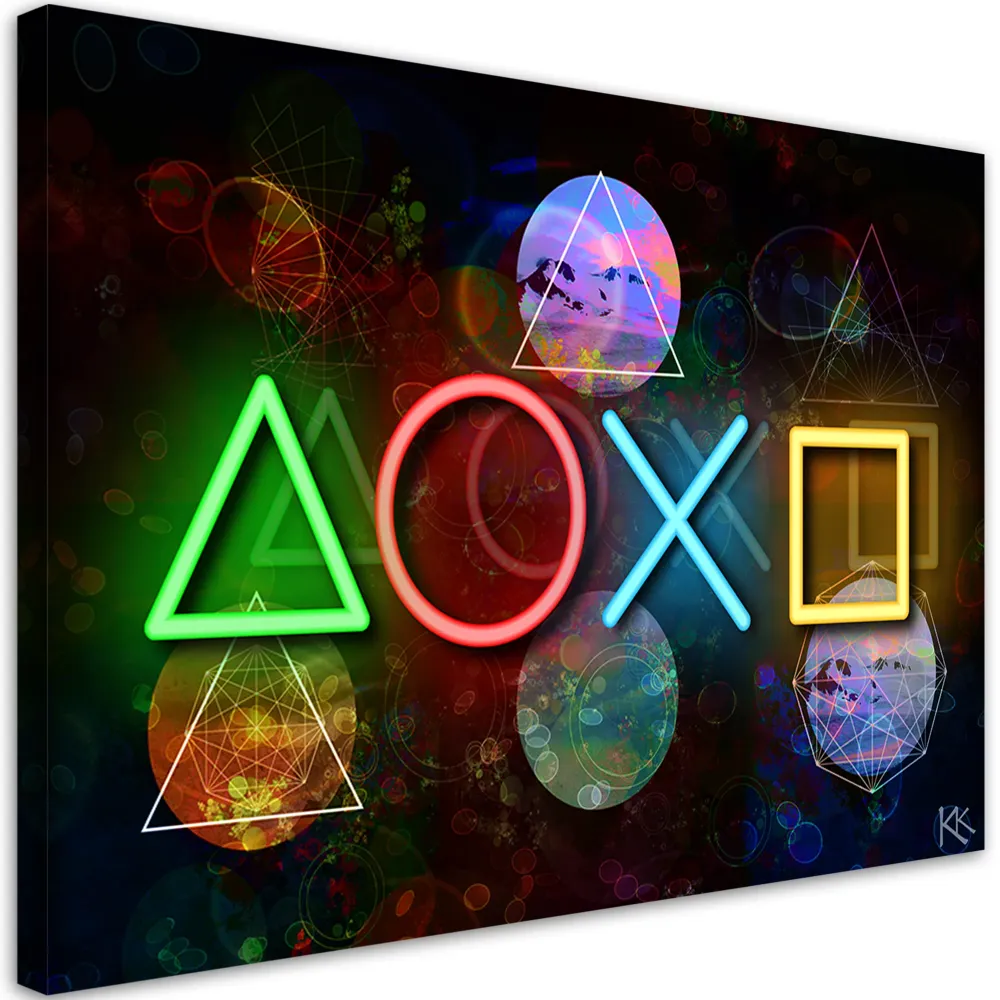 Impression sur toile, console de jeux 60x40 Feeby