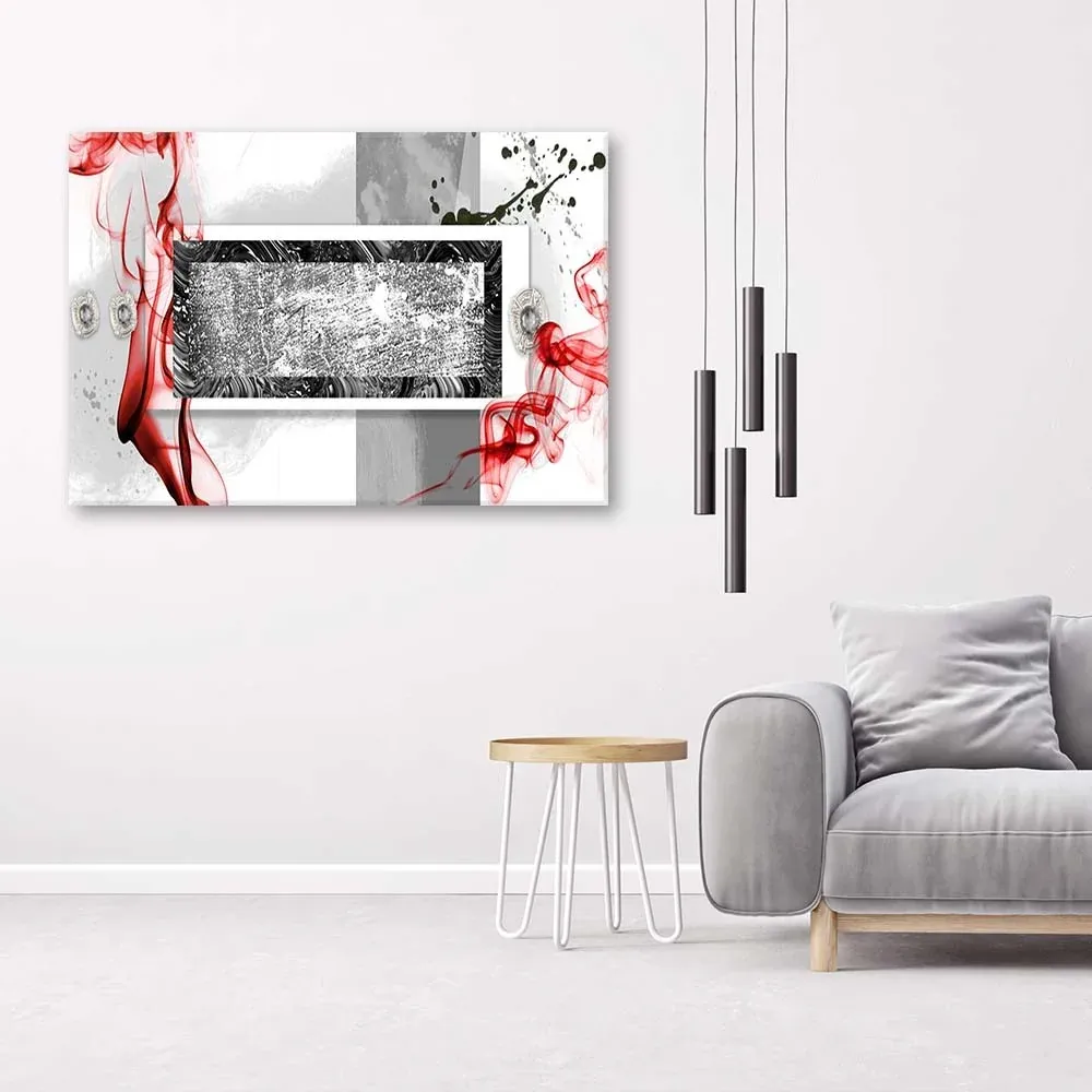 Impression sur toile, Explosion de rouge 100x70 Feeby
