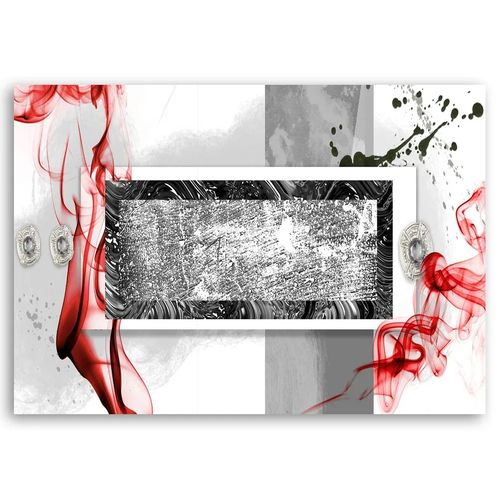 Impression sur toile, Explosion de rouge 100x70 Feeby