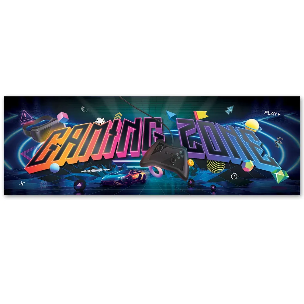 Impression sur toile, inscription Zone de jeux 120x40 Feeby