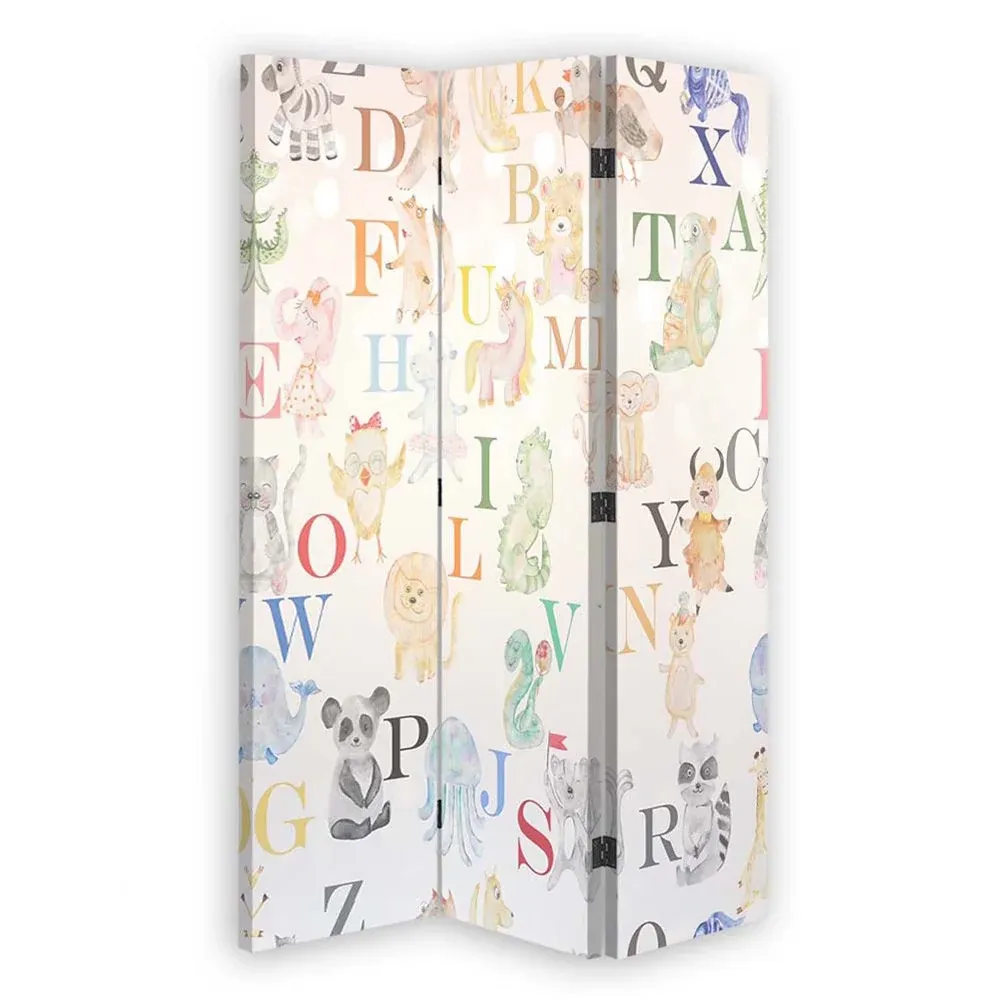 Paravent de chambre double face rotatif, apprentissage des lettres Feeby