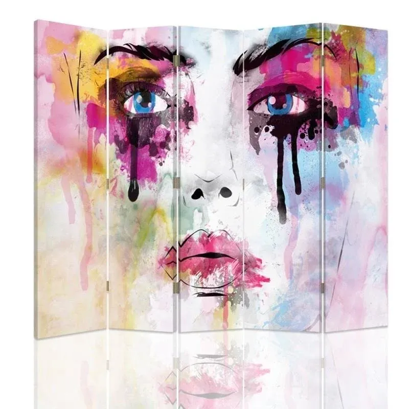 Paravent double face, face avec taches de peinture Feeby