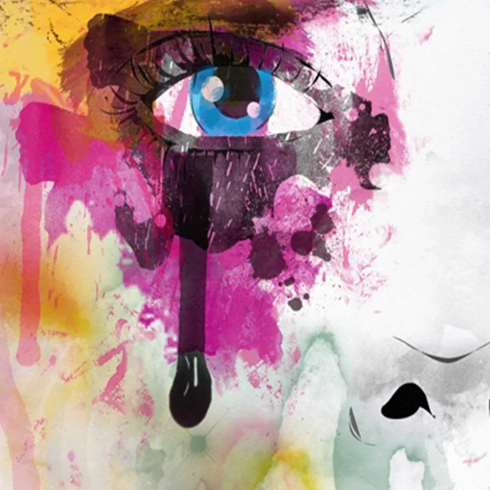 Paravent double face, face avec taches de peinture Feeby