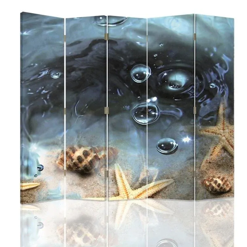 Paravent double face, motif étoile de mer Feeby
