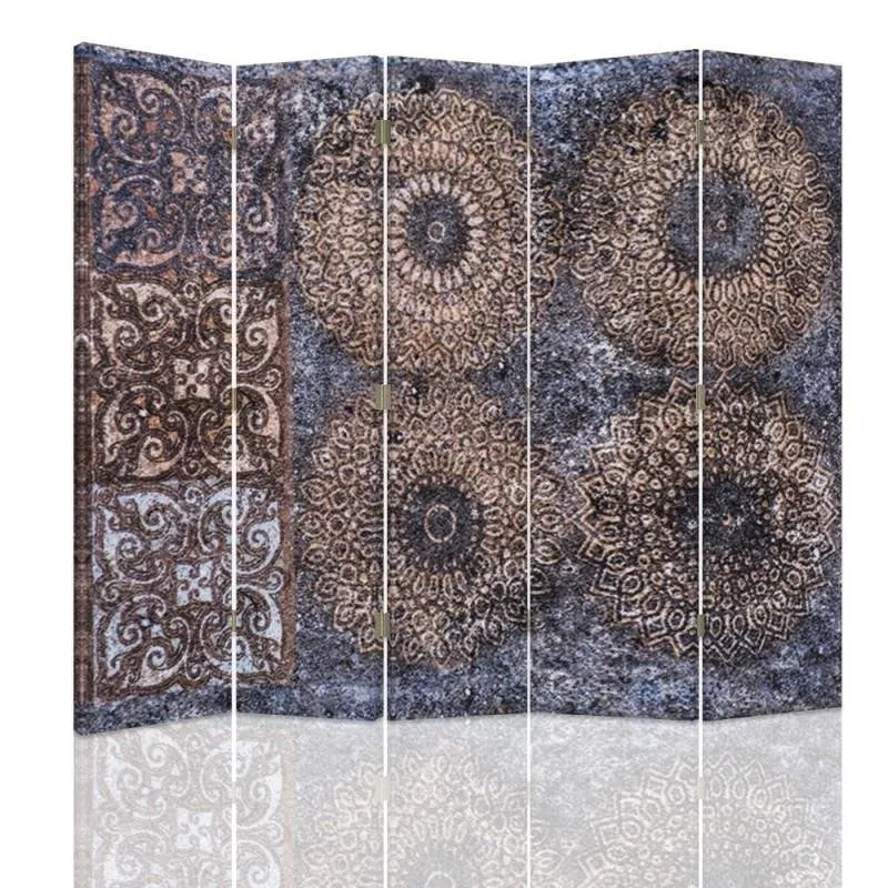 Paravent double face, motifs obliques Feeby