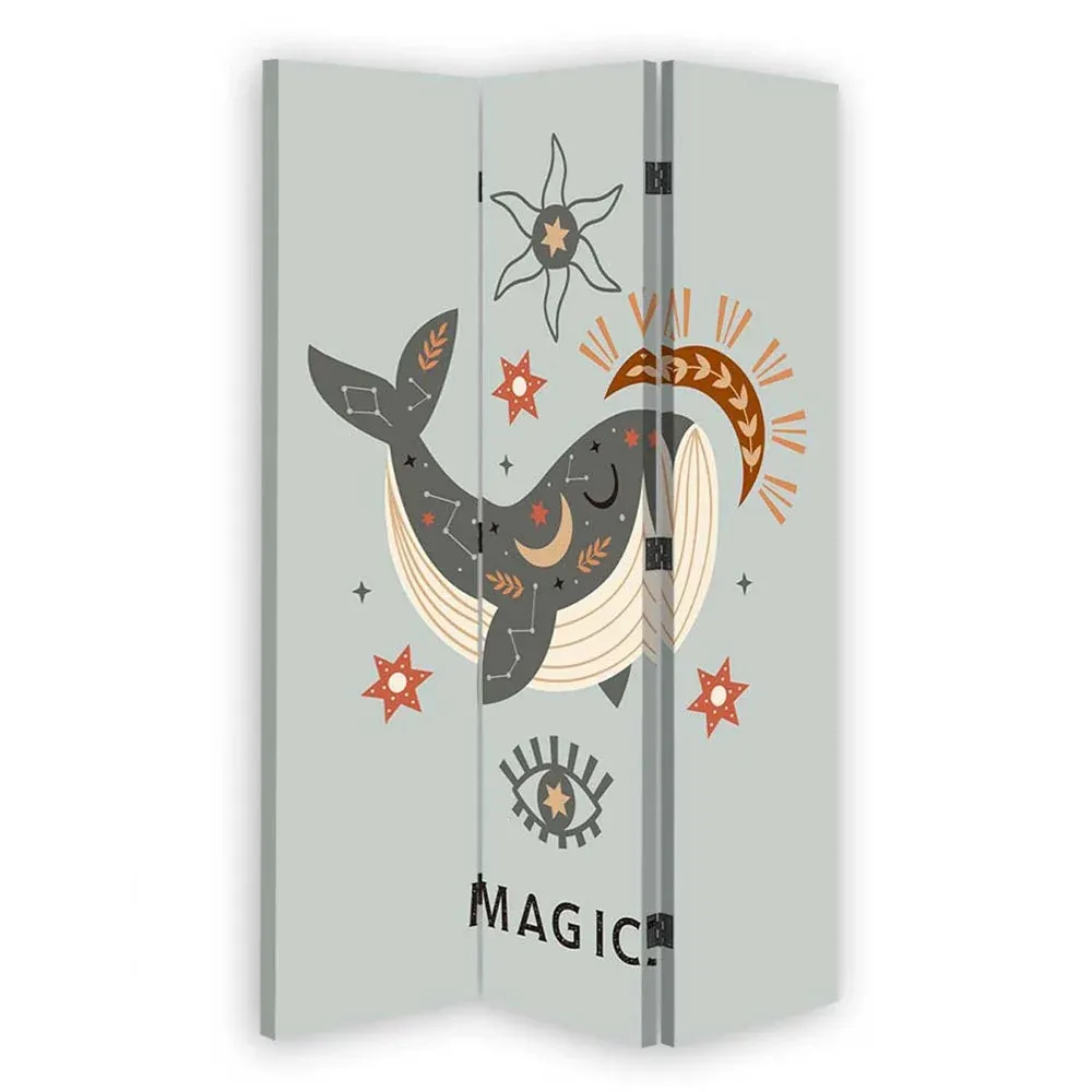 Paravent double face PIN IT, Baleine magique Feeby